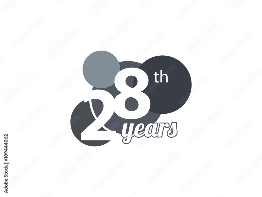 28th year anniversary logo 28th year anniversary logo