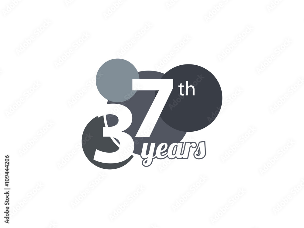 37th year anniversary logo