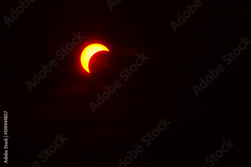 Solar eclipse on the 9th March 2016 at Phang Nga, Thailand 