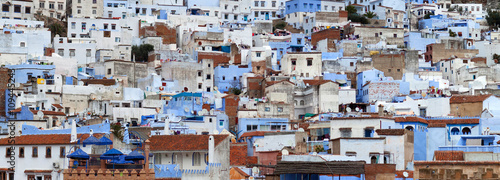 Panorama of Chefchaouen Medina in Morocco, Africa © Zzvet
