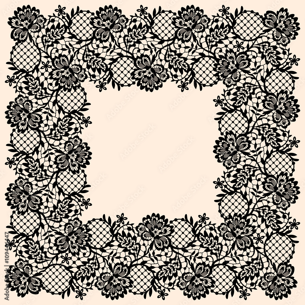 Fototapeta premium Square Lace Frame