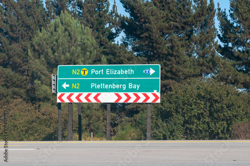  Road sign on N2 photo