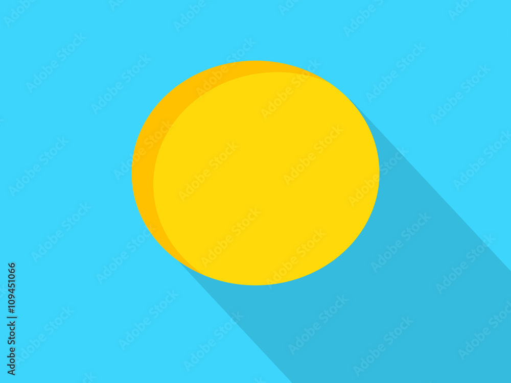 Simple sun icon on the sky
