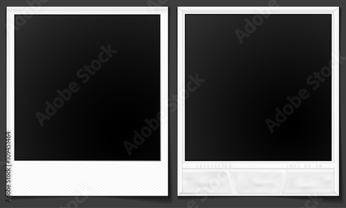 Polaroid Rahmen Vorder- und Rückseite