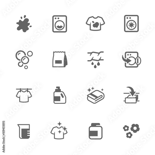 Simple Laundry Icons 