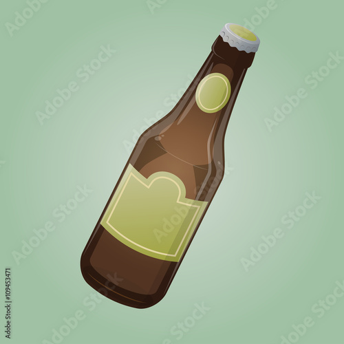 beer bottle cartoon clipart