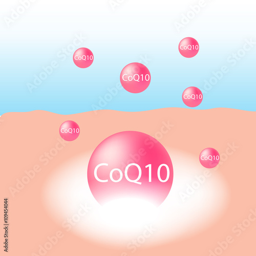 Co enzyme-Q10 in cream treatment absorb on the human skin 