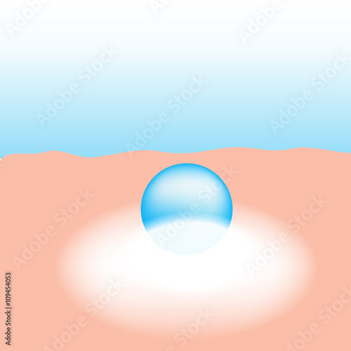 Moisturizer absorb on the human skin infographic vector
