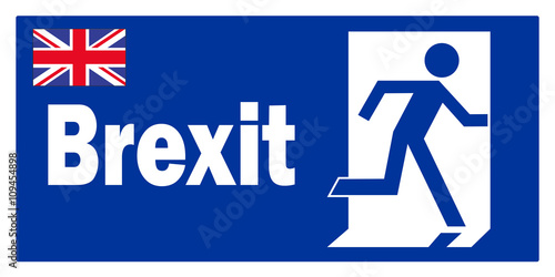 Der Brexit mit Großbritannien-Flagge