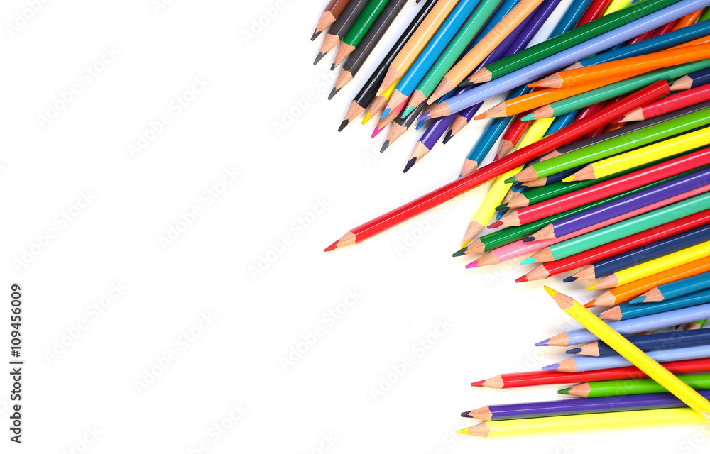 Abstract composition of a set wooden colour pencils Abstract composition of a set wooden colour pencils