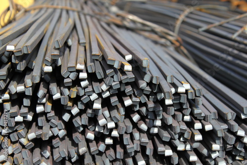 Hot rolled steel. Rolled stock. Square iron stock. Square bar. Hot-rolled steel quadrate. Rectangular metal. Carbon bar