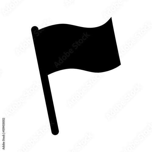 Message flag flat icon for apps and websites 