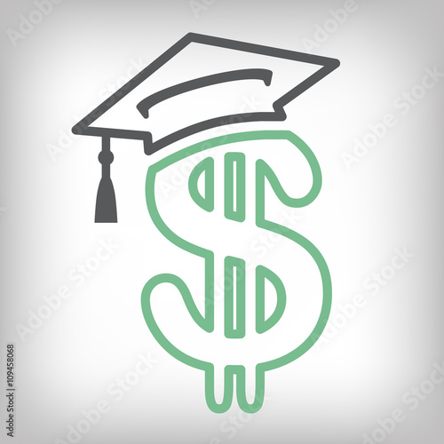 2016 Graduate Student Loan Icons - Crippling Student Loan Graphics for Education Financial Aid or Assistance, Government Loans, and Debt