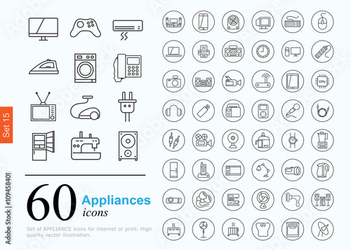 60 appliances icons