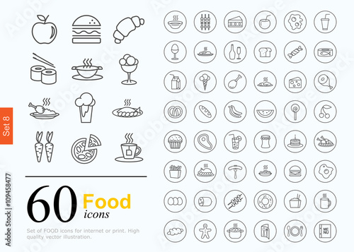 60 food icons