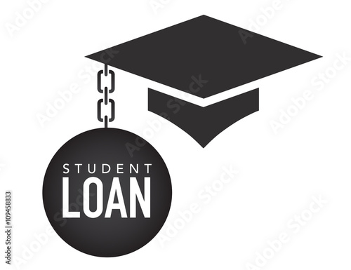2016 Graduate Student Loan Icons - Crippling Student Loan Graphics for Education Financial Aid or Assistance, Government Loans, and Debt