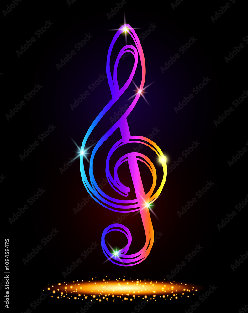 Fototapeta premium Pictograph of music key