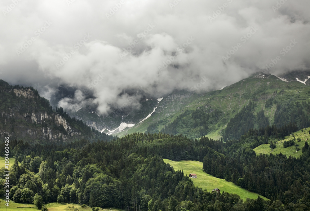 Alps in canton of Nidwalden. Switzerland