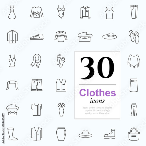 30 clothes icons