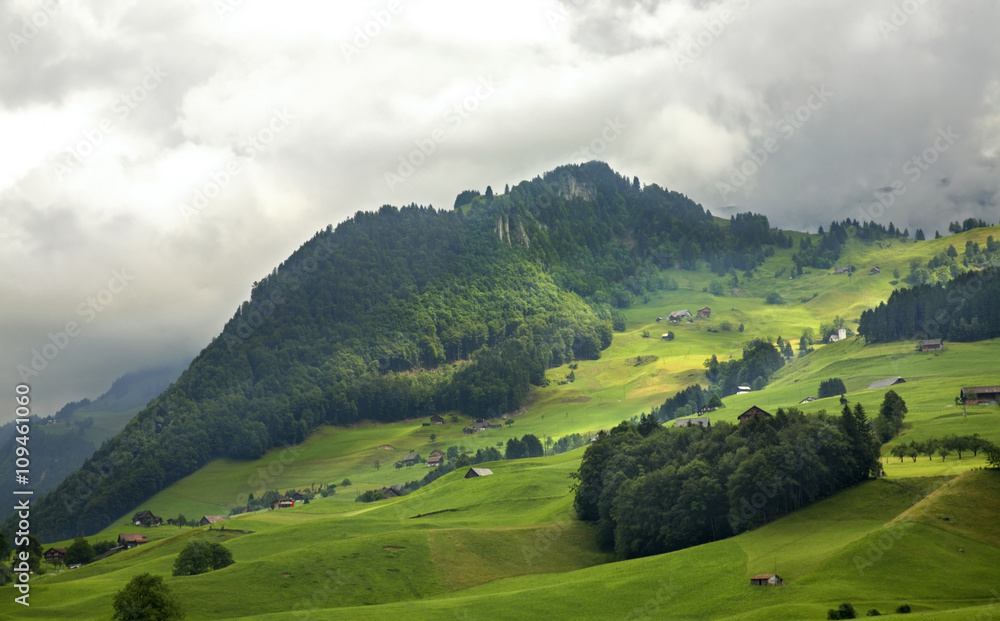 Alps in canton of Nidwalden. Switzerland