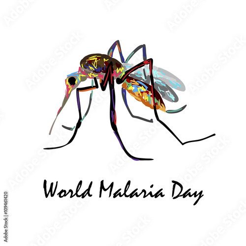 World Malaria Day. Medical illustration. Health care