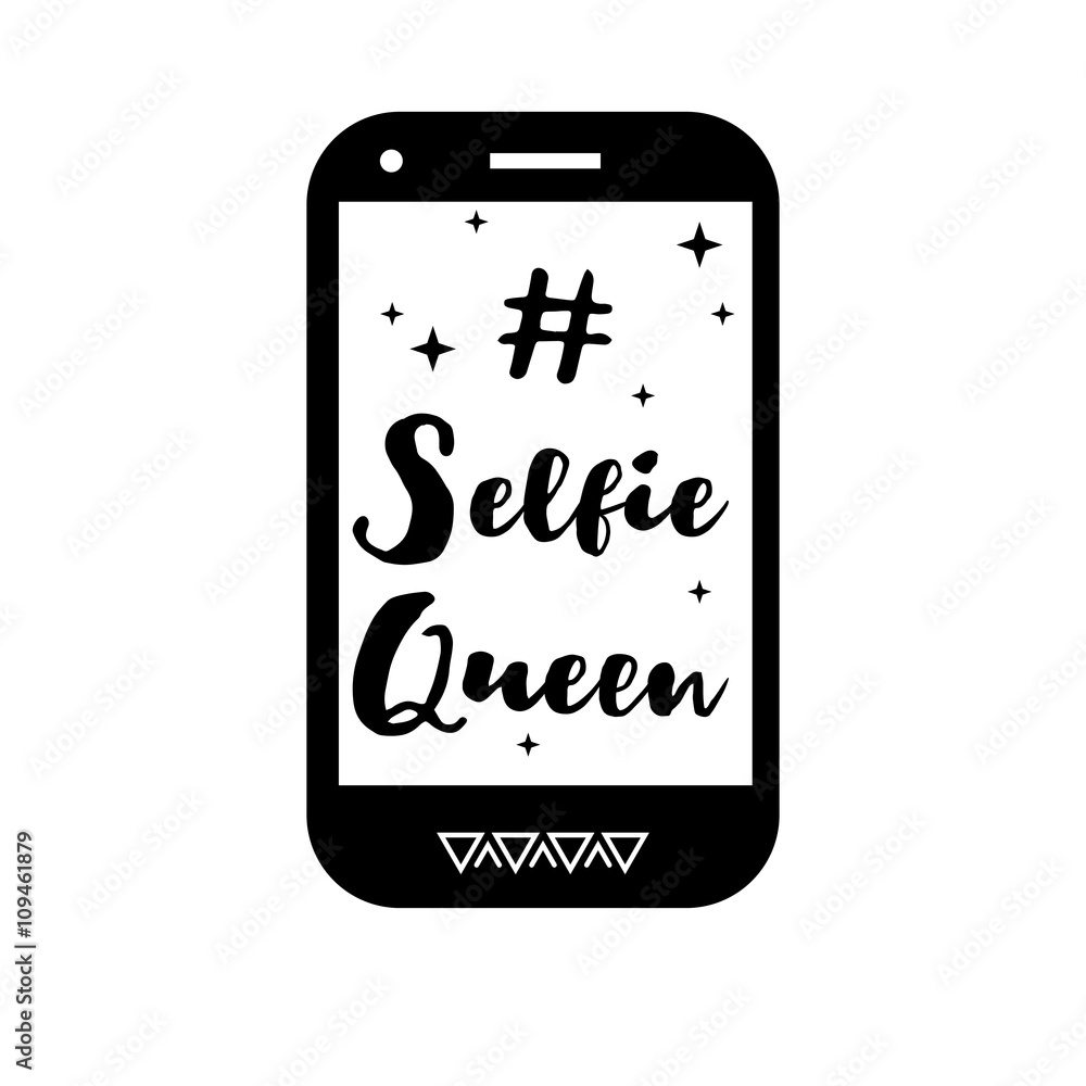 Selfie Queen. Mobile phone