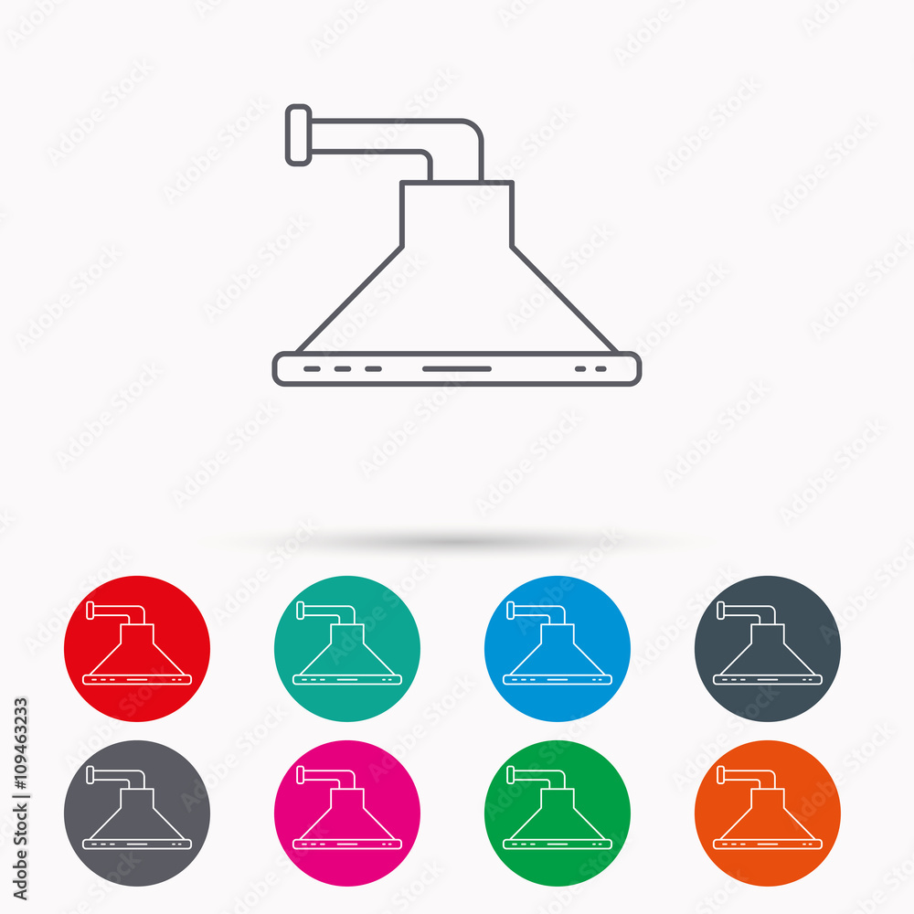 Kitchen hood icon. Kitchenware equipment sign. Kitchen hood icon. Kitchenware equipment sign.