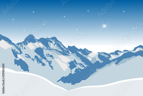 Winter mountains