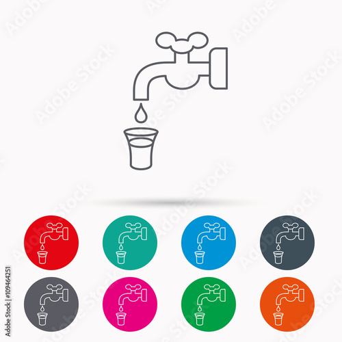 Wallpaper Mural Save water icon. Crane with drop sign. Torontodigital.ca