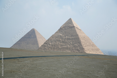 pyramids of Khufu and Khafre