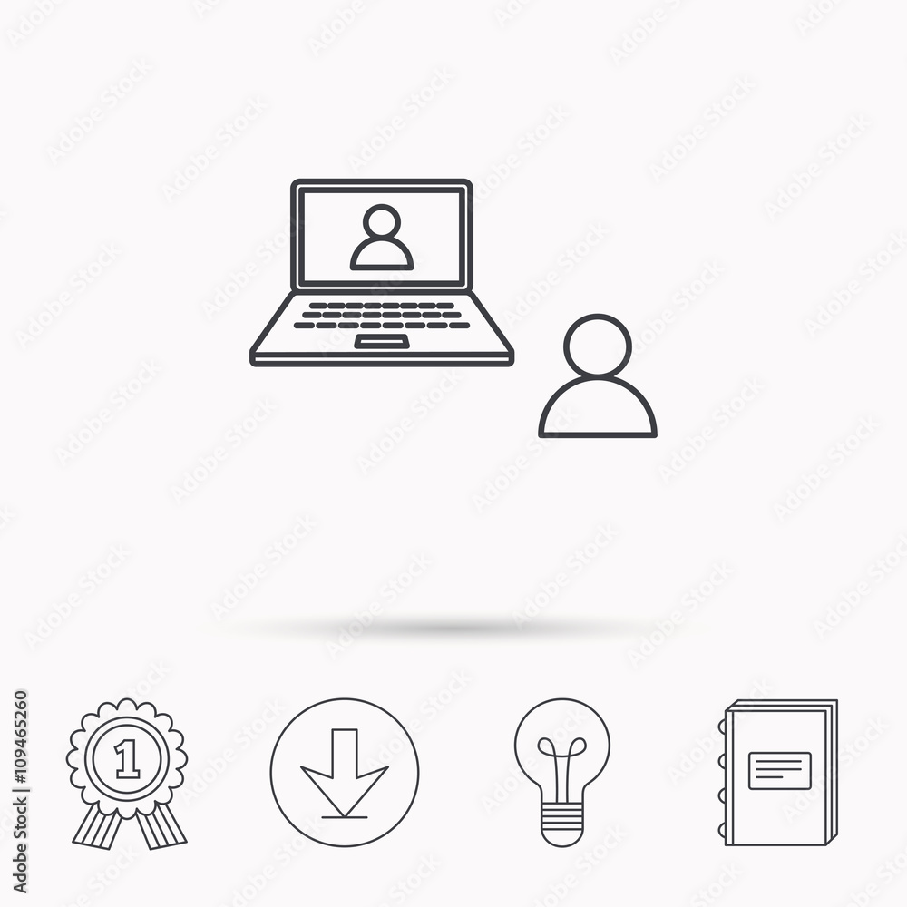 Video chat icon. Webcam chatting sign. Video chat icon. Webcam chatting sign.