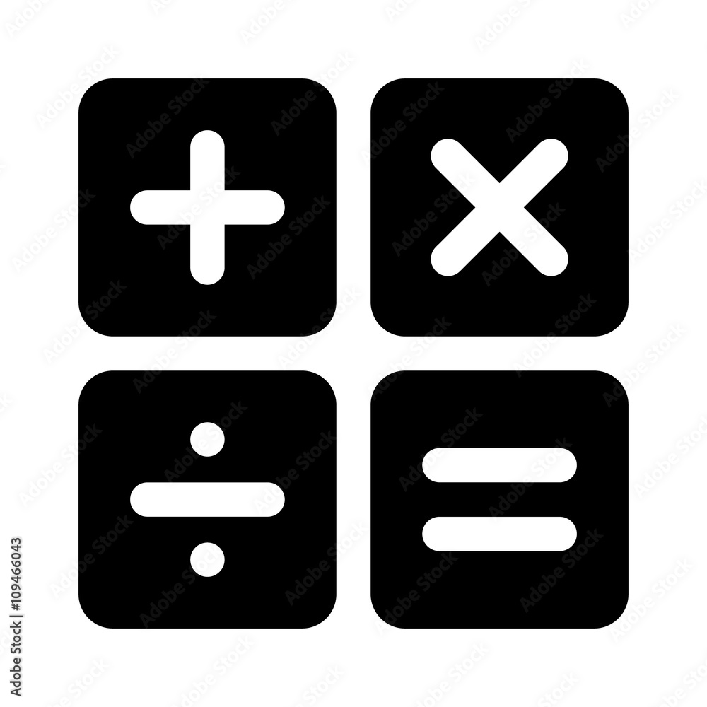 Calculator arithmetic operation signs / symbols flat icon for apps Calculator arithmetic operation signs / symbols flat icon for apps