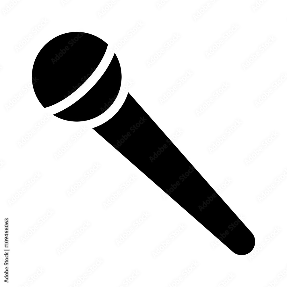 Dynamic microphone / mic for singing flat icon for apps and websites Dynamic microphone / mic for singing flat icon for apps and websites