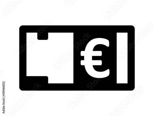 Euro currency of the European Union flat icon for apps and websites