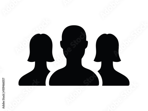 Social network or social group flat icon for websites