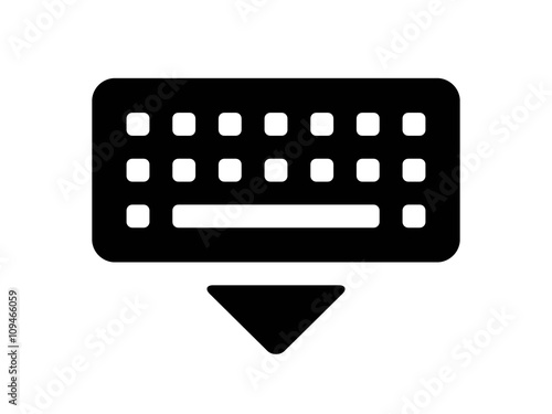 Dismiss keyboard flat icon for apps and websites