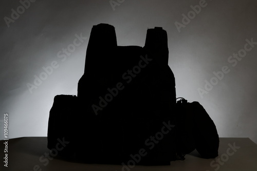 Photography Tactical Vest for army with bulletproof and ammo silhouette
