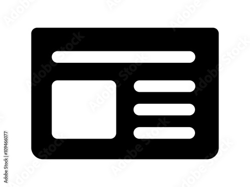 Newspaper breaking news flat icon for apps and websites