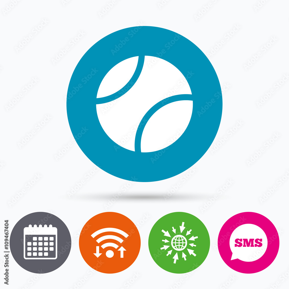 Tennis ball sign icon. Sport symbol. Tennis ball sign icon. Sport symbol.