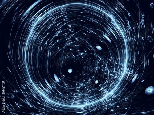 Abstract rings background - digitally generated image
