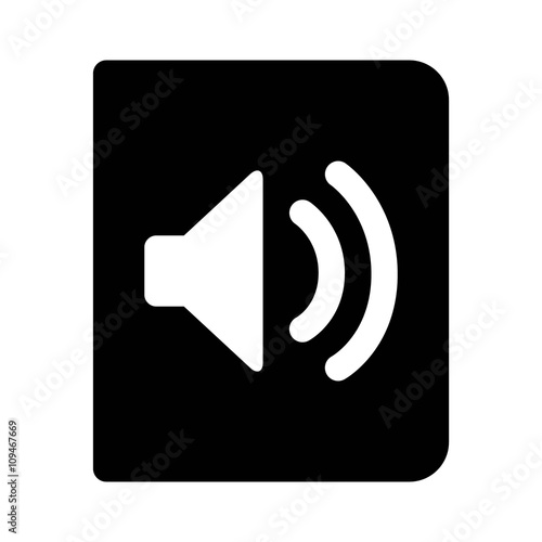 Audio book, unabridged audiobook flat icon for apps and websites