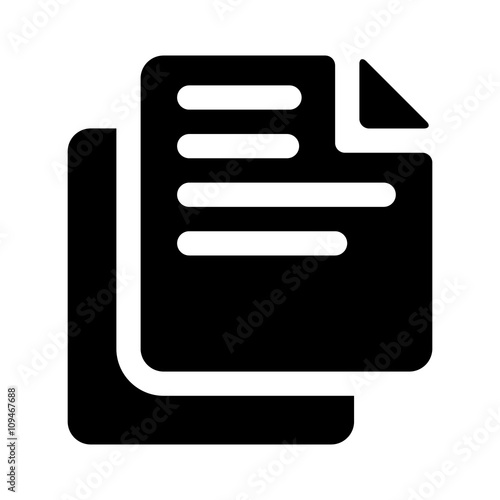 Copy or duplicate document flat icon for apps and websites