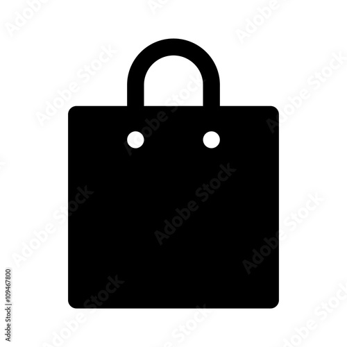 Shopping bag flat icon for apps and websites