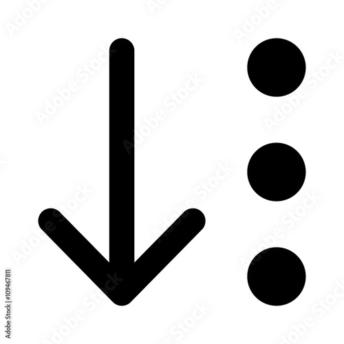 Sort item list by priority or organize files flat icon for apps and websites