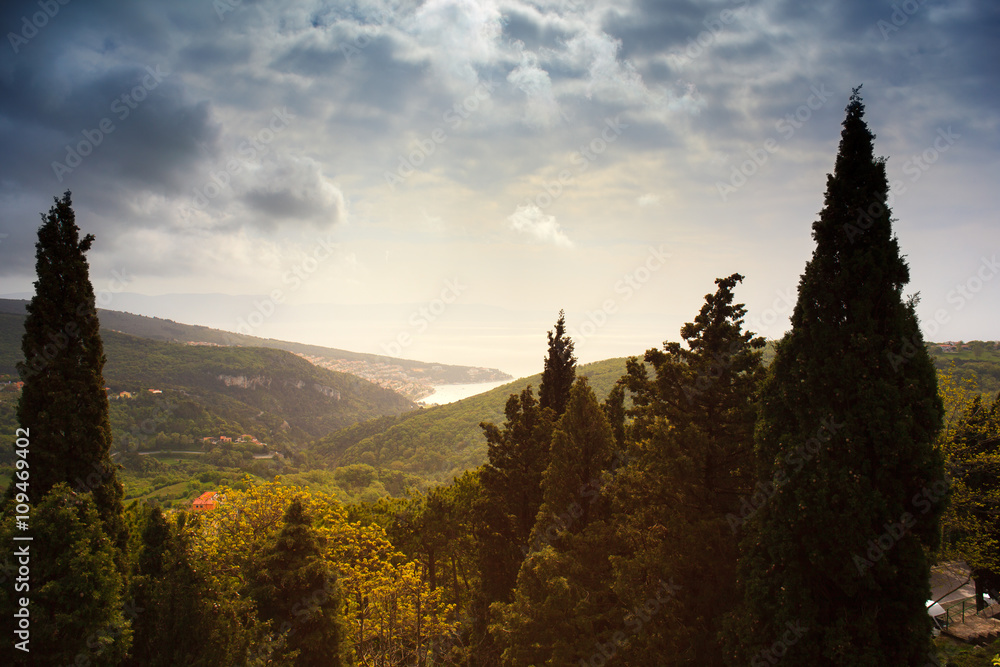 View of Rabac sea, istria, Croatia