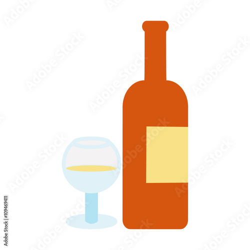 Alchohol flat icon. Illustration for web and mobile design.