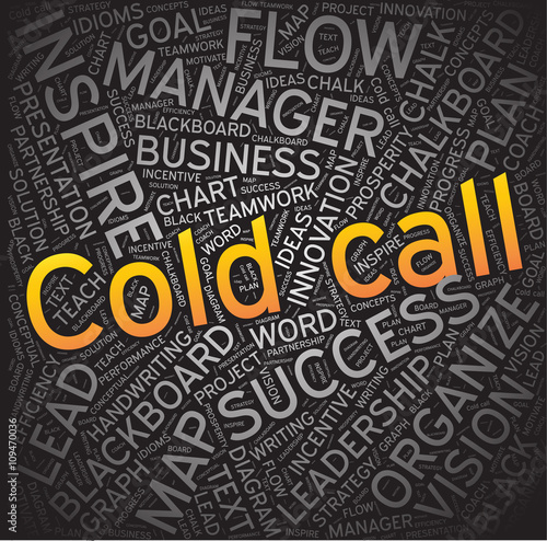 cold call,Word cloud art background