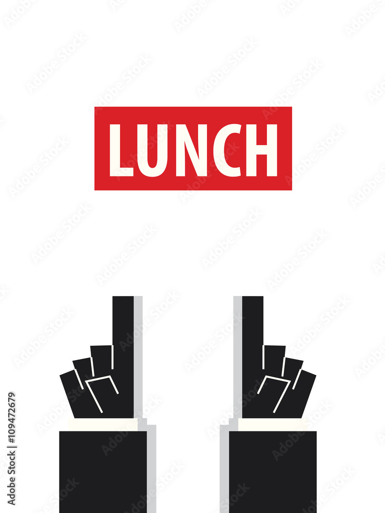 LUNCH typography vector illustration LUNCH typography vector illustration