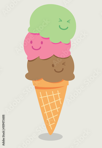 cartoon cute ice cream