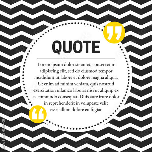 quotes design template with chevron background
